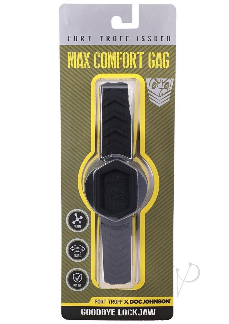 Fort Troff Max Comfort Gag Black packaging displaying features and design, focusing on comfort and usability.
