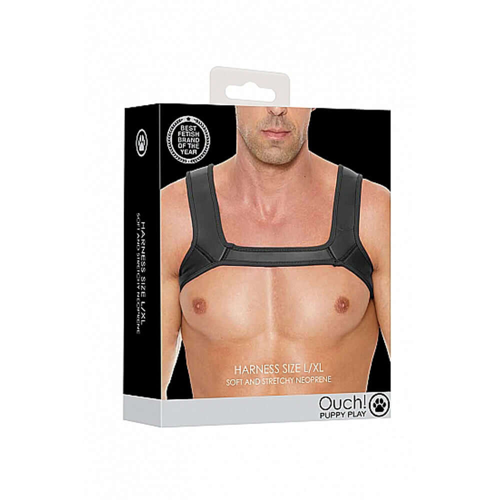 Ouch! Puppy Play Neoprene Harness Black L/XL