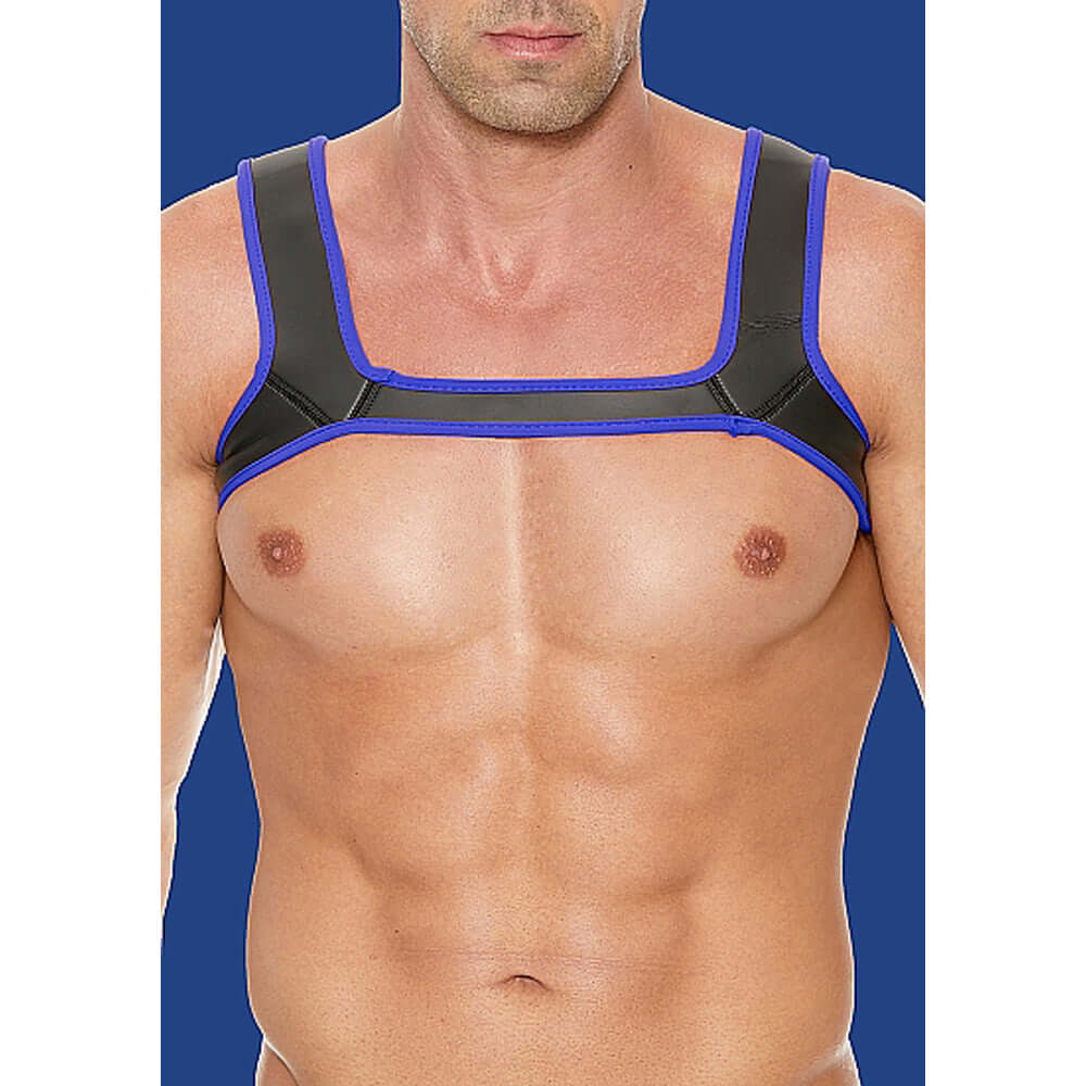Ouch! Puppy Play Neoprene Harness Blue S/M