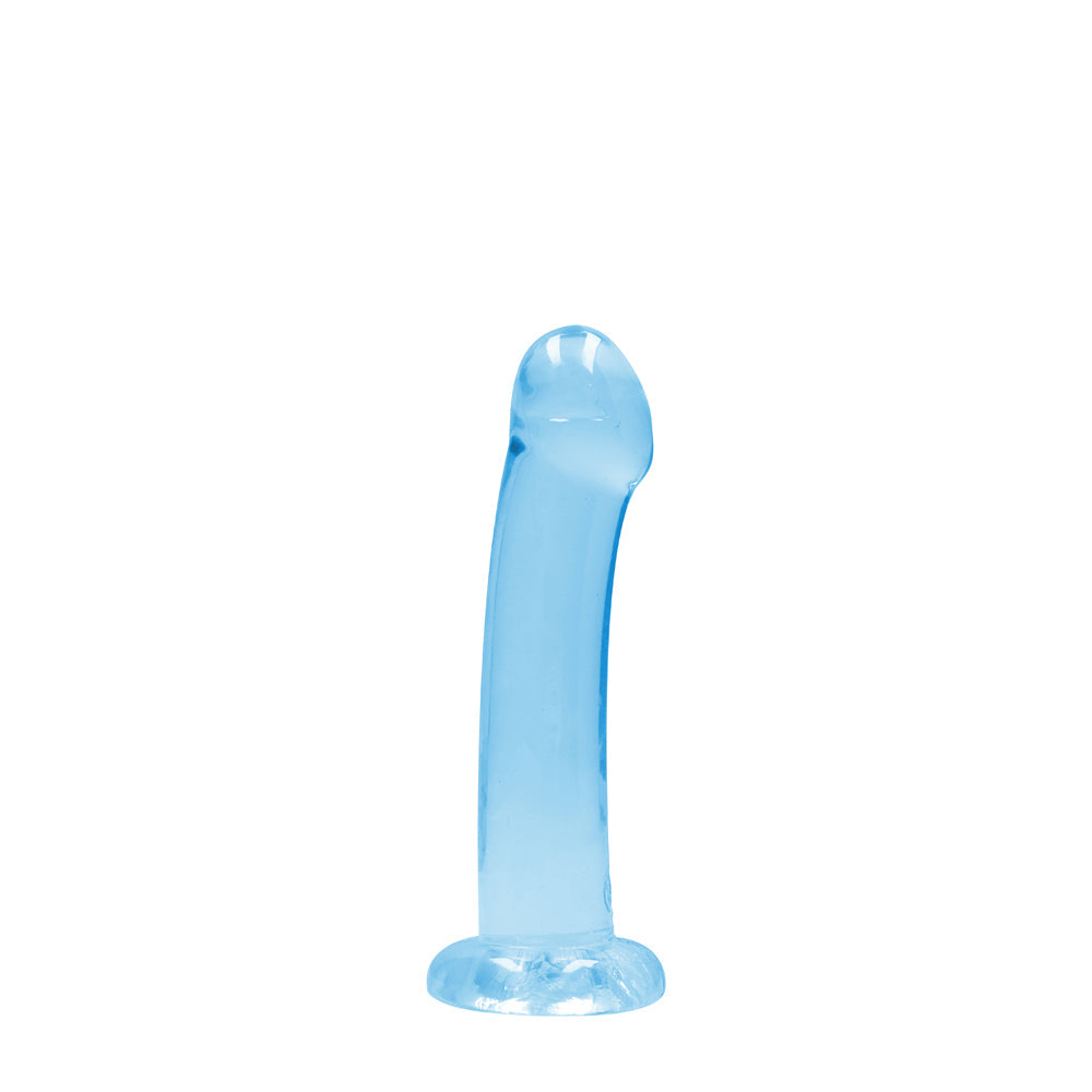RealRock Crystal Clear Non-Realistic 7 inches Dildo With Suction Cup Blue