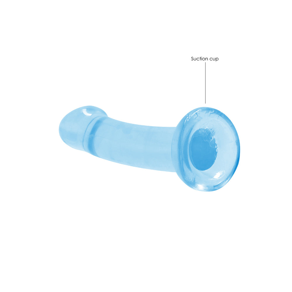 RealRock Crystal Clear Non-Realistic 7 inches Dildo With Suction Cup Blue