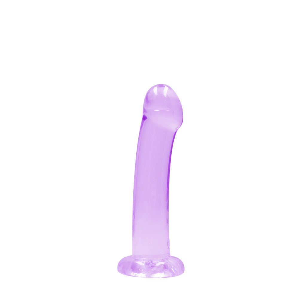 RealRock Crystal Clear Non-Realistic 7 inches Dildo With Suction Cup Purple