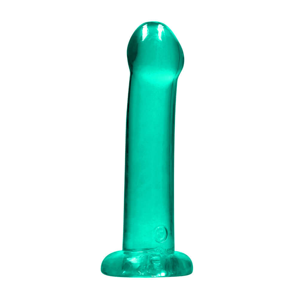RealRock Crystal Clear Non-Realistic 7 inches Dildo With Suction Cup Turquoise