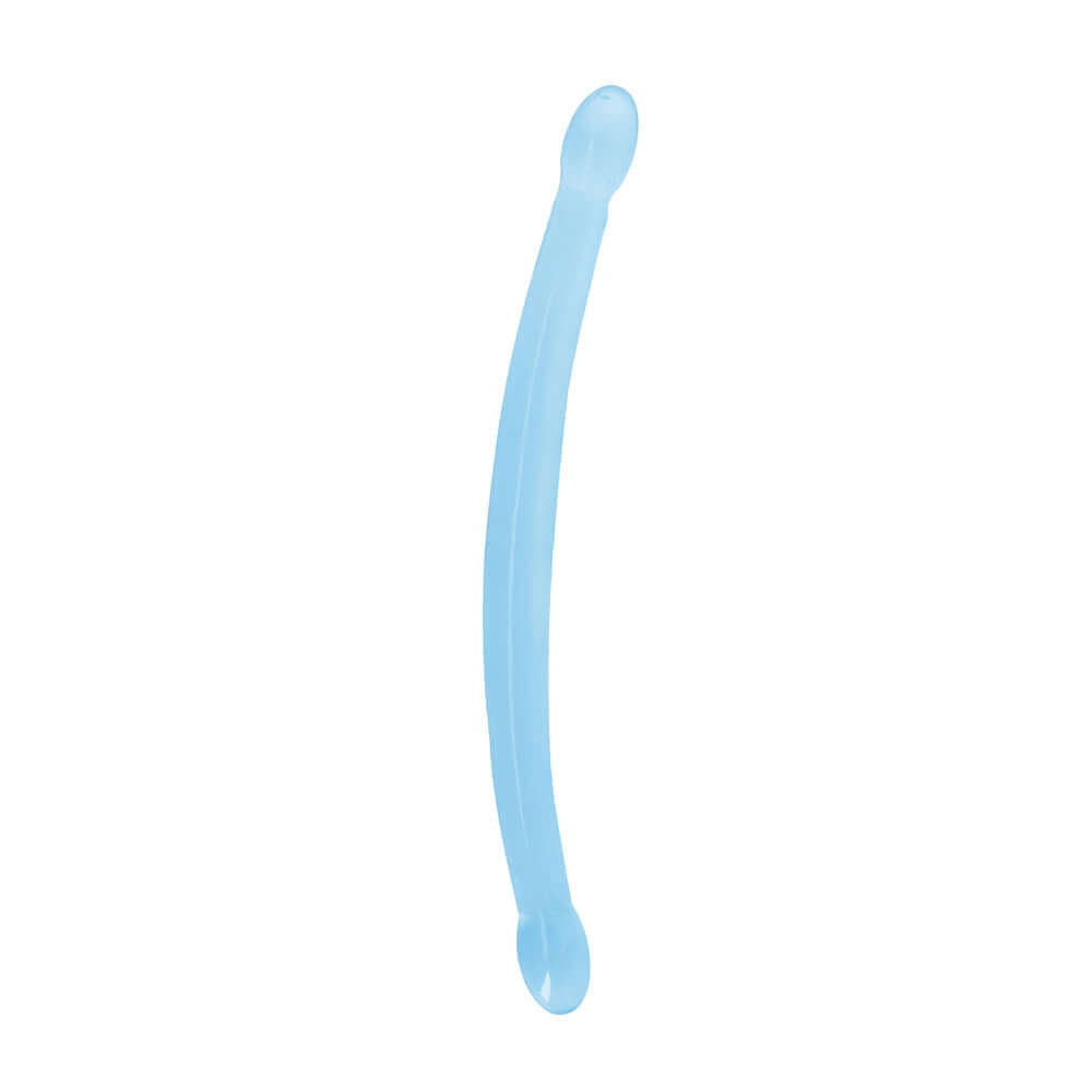 RealRock Crystal Clear Non-Realistic 17 inches Double Dildo Blue