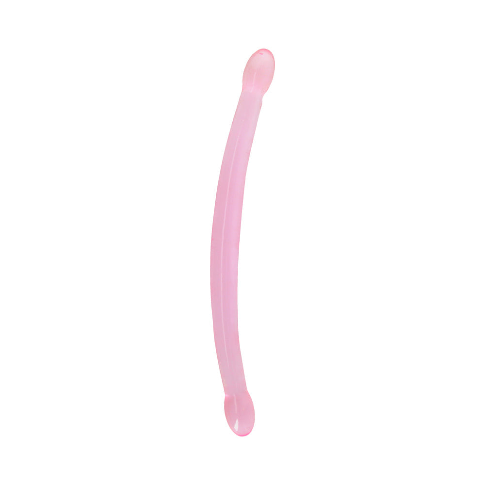 RealRock Crystal Clear Non-Realistic 17 inches Double Dildo Pink