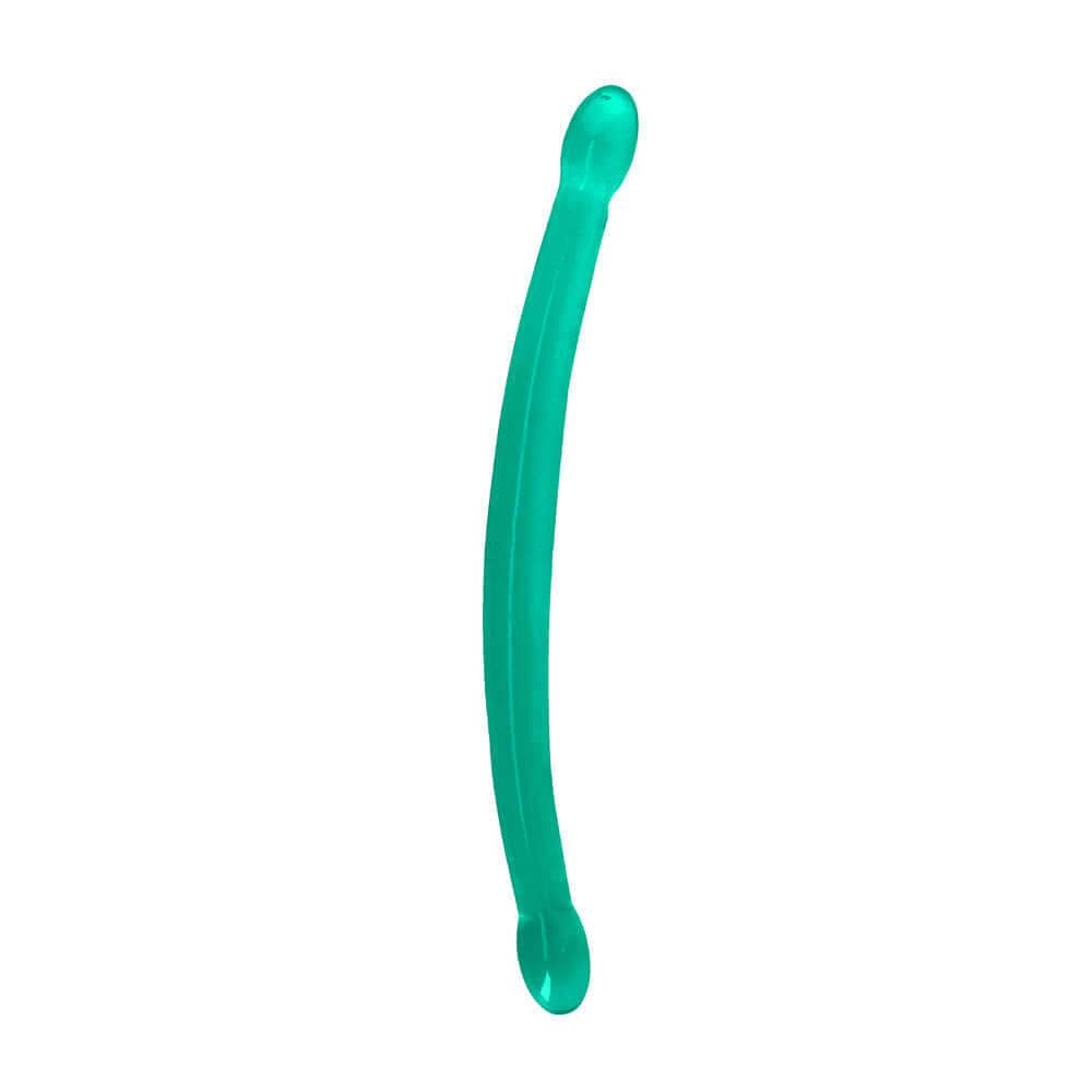 RealRock Crystal Clear Non-Realistic 17 inches Double Dildo Turquoise