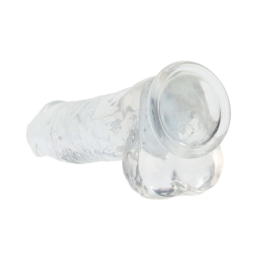 RealRock Crystal Clear Realistic 10 inches Dildo With Balls and Suction Cup Clear