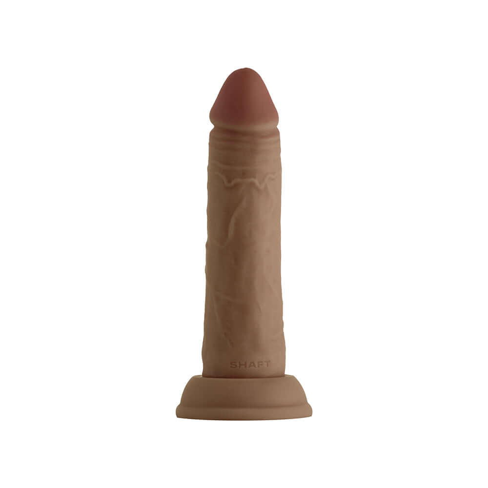 Shaft Model J: 6.5 inch Dual Density Silicone Dildo Oak