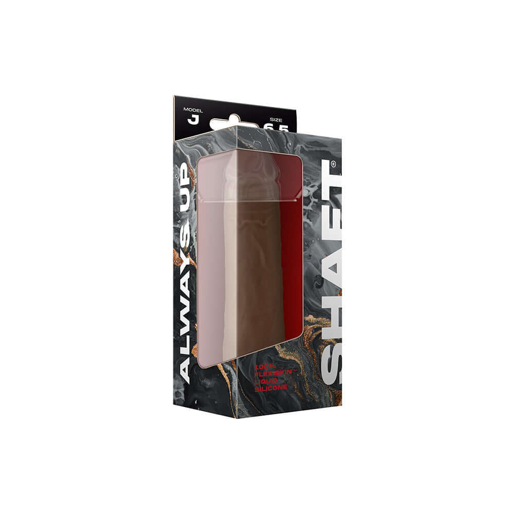 Shaft Model J: 6.5 inch Dual Density Silicone Dildo Oak