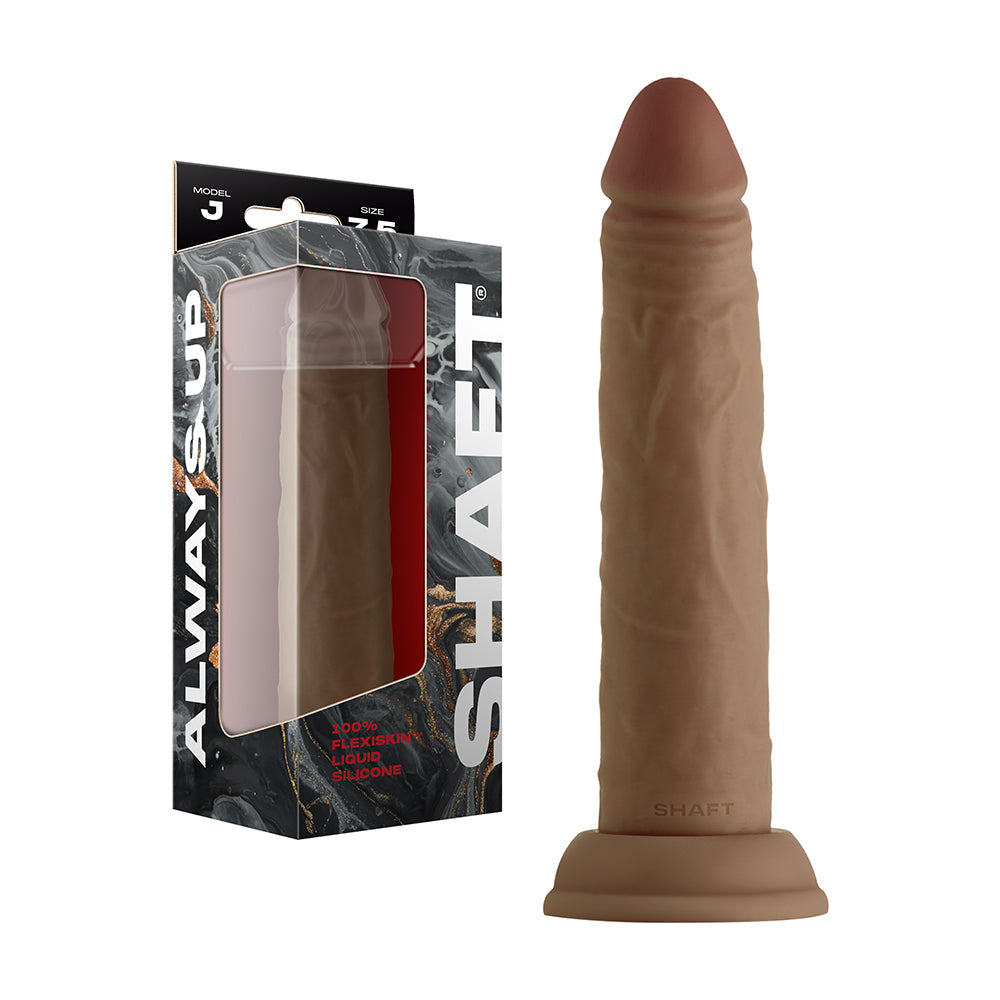 Shaft Model J: 7.5 inch Dual Density Silicone Dildo Oak
