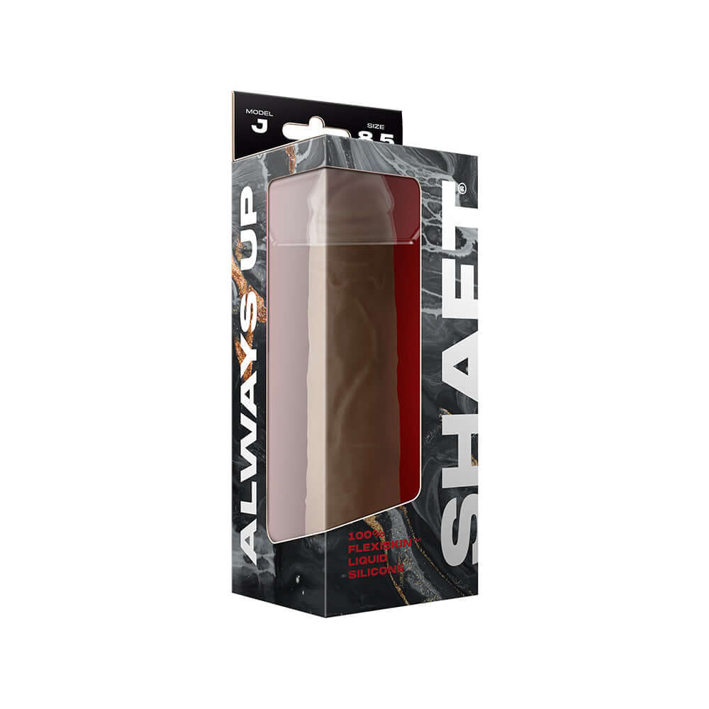 Shaft Model J: 8.5 inch Dual Density Silicone Dildo Oak