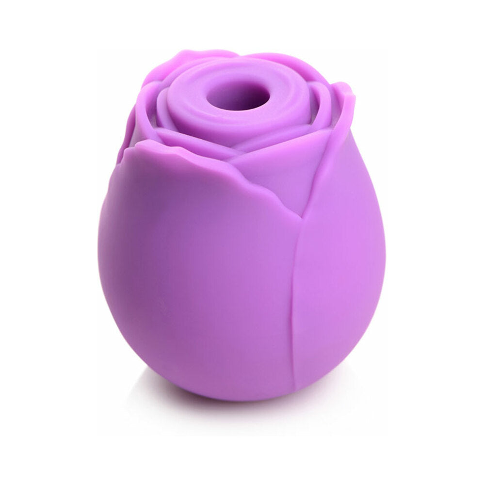 Curve Toys Gossip Cum Into Bloom Rechargeable Silicone Clitoral Stimulator Rose Flirt Violet