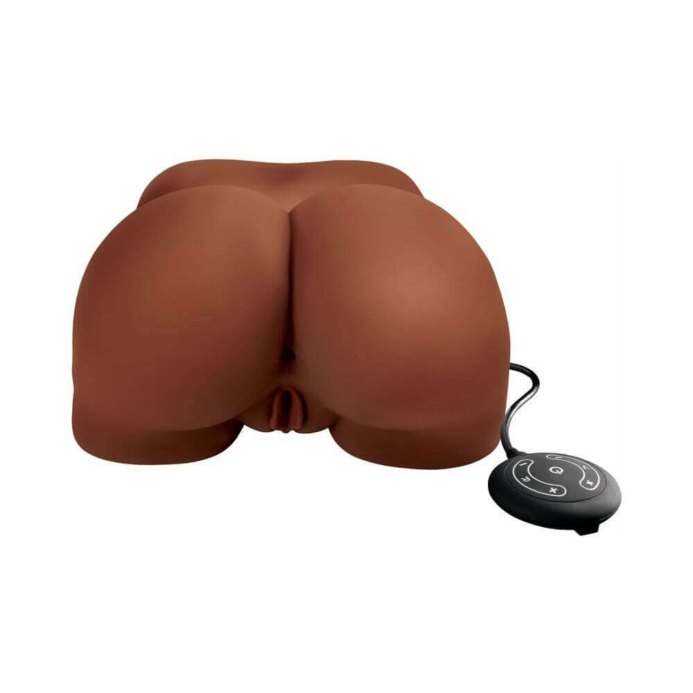 PDX Elite Milk Me Silly Remote-Controlled Vibrating Rotating Dual-Entry Mega Masturbator Brown