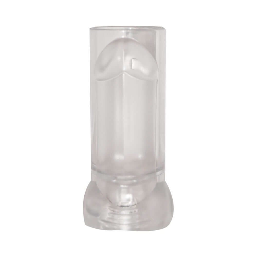 Bachelorette Big Shot Light Up Pecker Shot Glass with clear pecker shape for a fun party experience