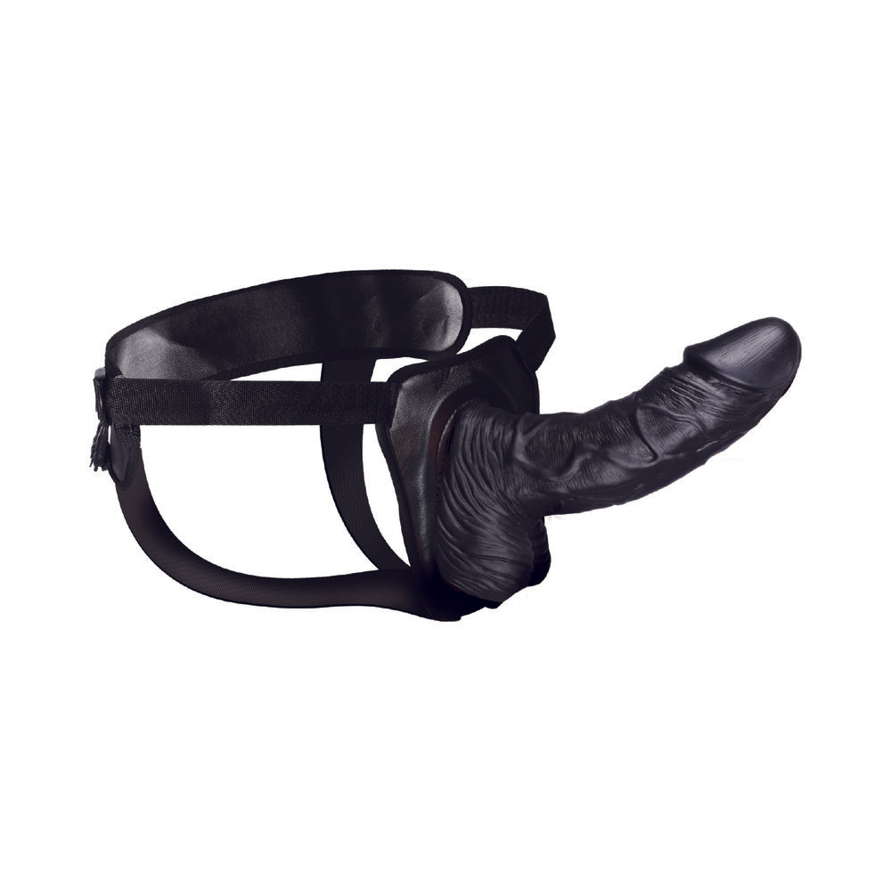 Erection Assistant Hollow Strap-On 8 inches Black