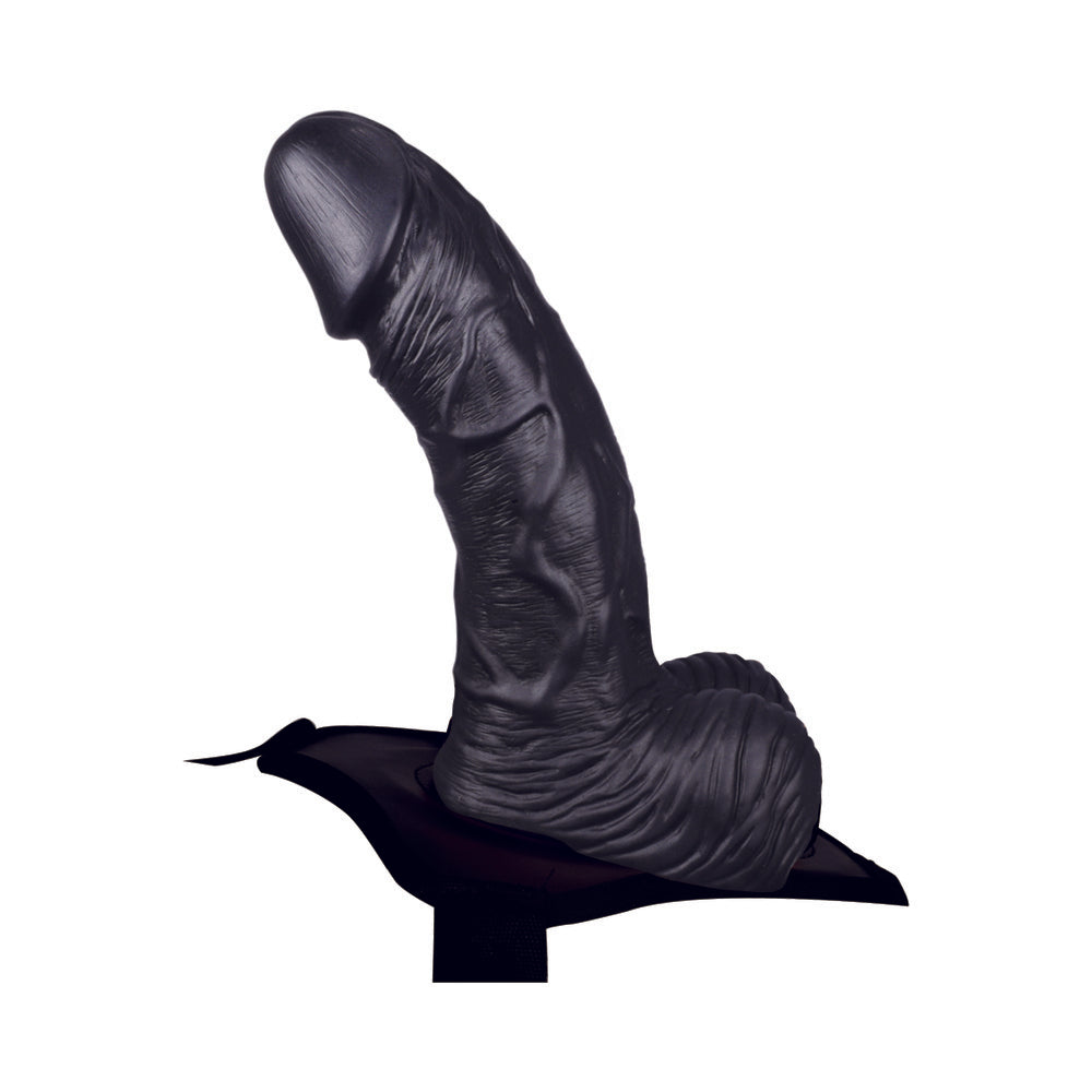 Erection Assistant Hollow Strap-On 8 inches Black