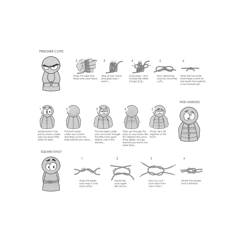 Ouch! Black & White Japanese Rope 10 m / 33 ' Black