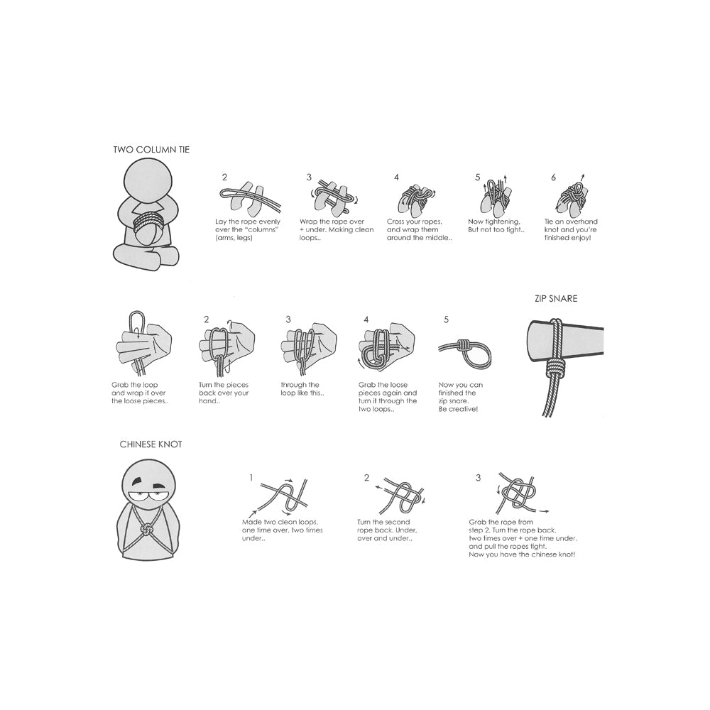 Ouch! Black & White Japanese Rope 10 m / 33 ' Black