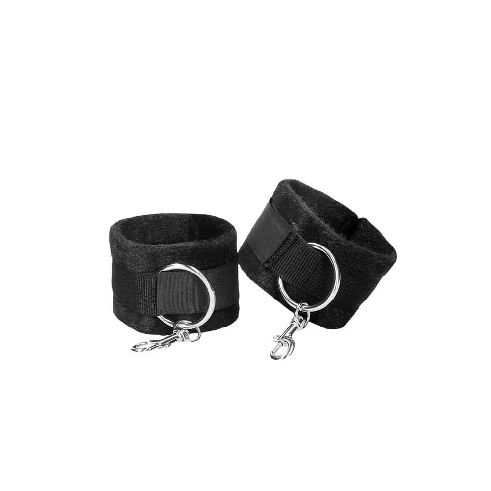 Ouch! Black & White Velcro Hogtie With Hand & Ankle Cuffs Black