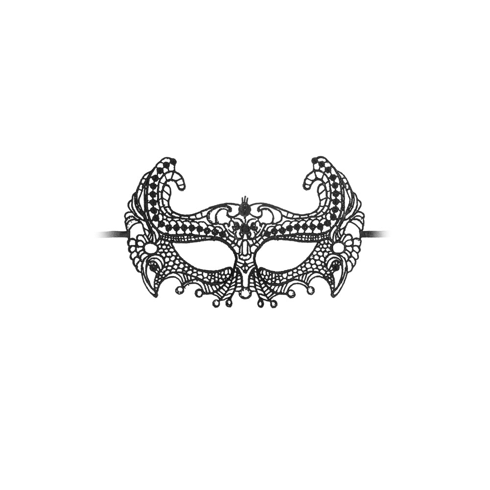 Ouch! Black & White Empress Lace Eye Mask Black