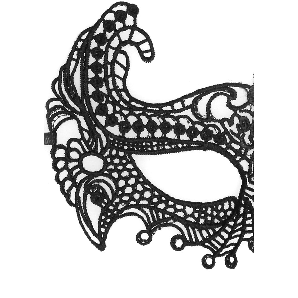 Ouch! Black & White Empress Lace Eye Mask Black