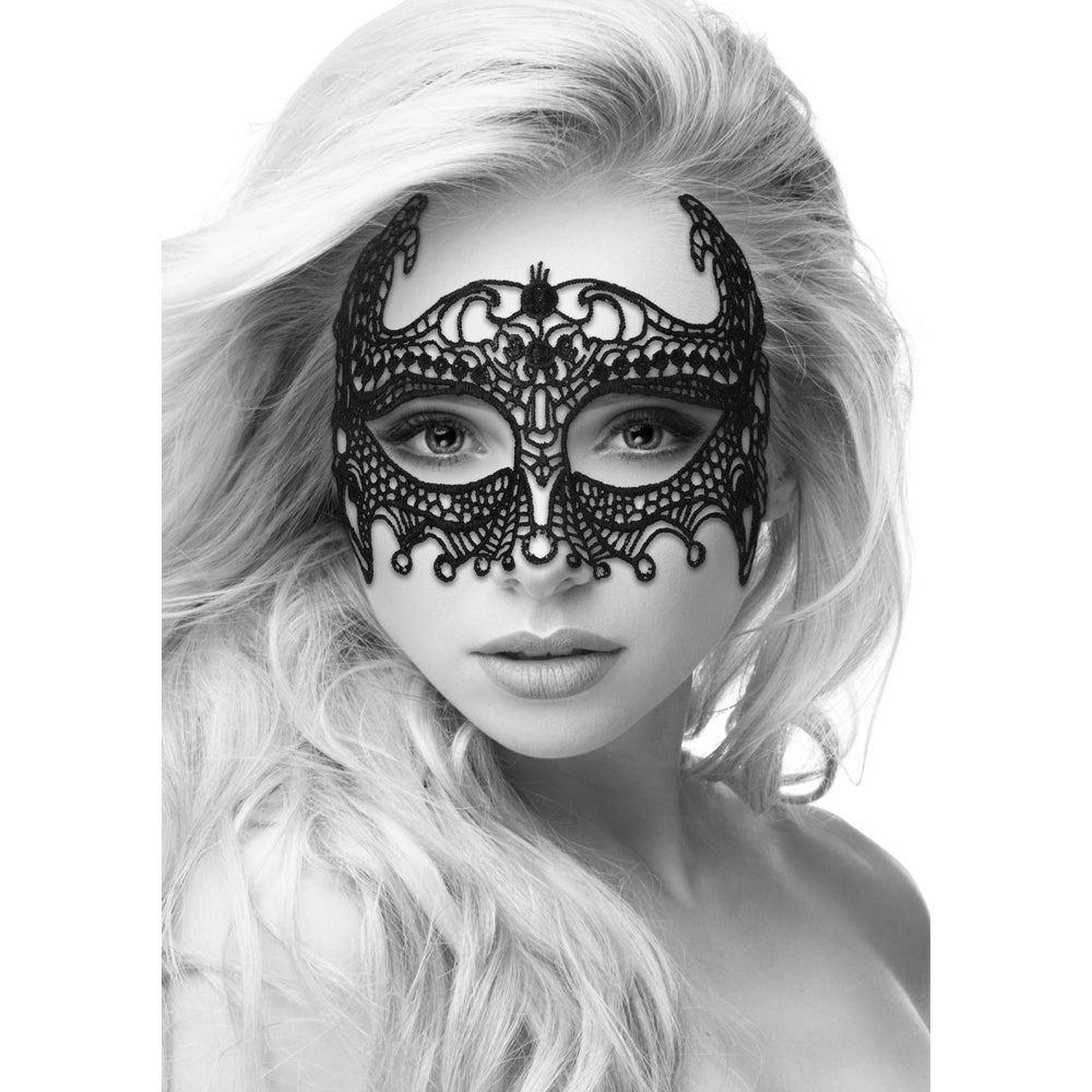 Ouch! Black & White Empress Lace Eye Mask Black