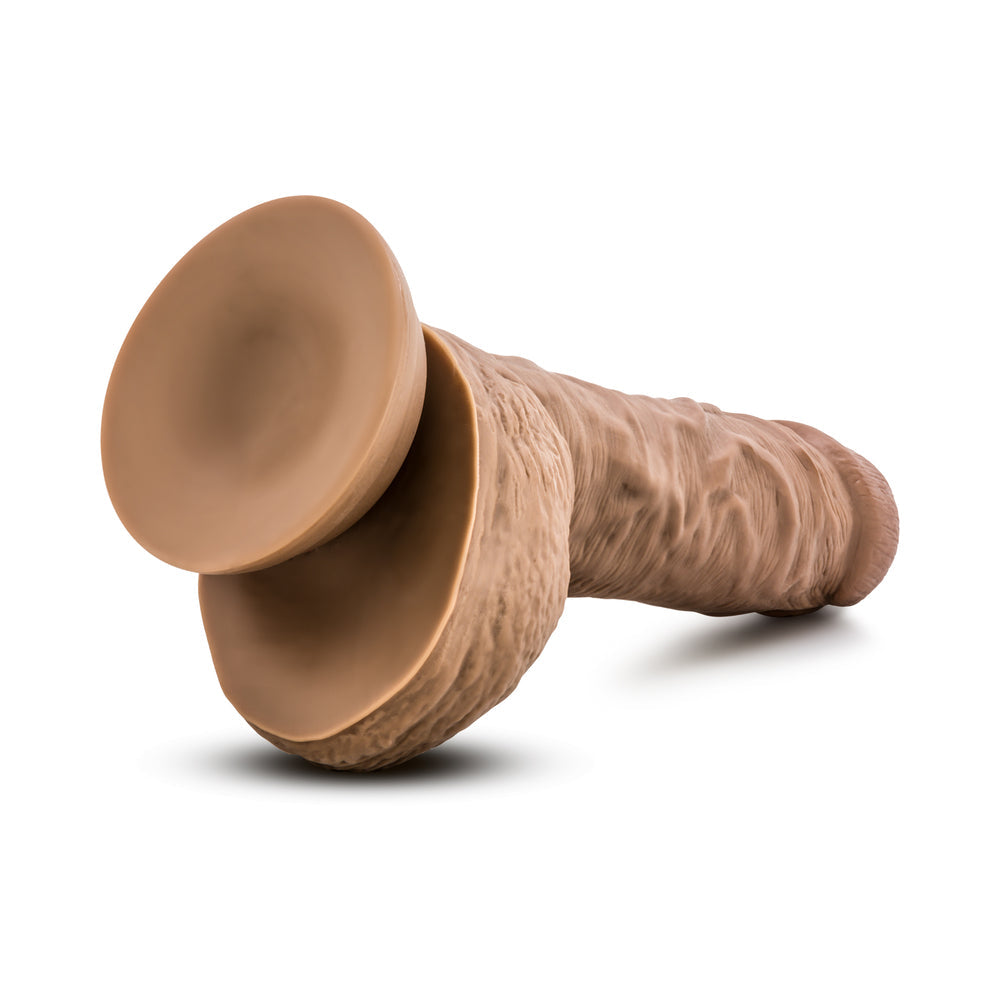 Blush Au Naturel Big Billy 9 inches Posable Dual Density Dildo with Balls & Suction Cup Tan