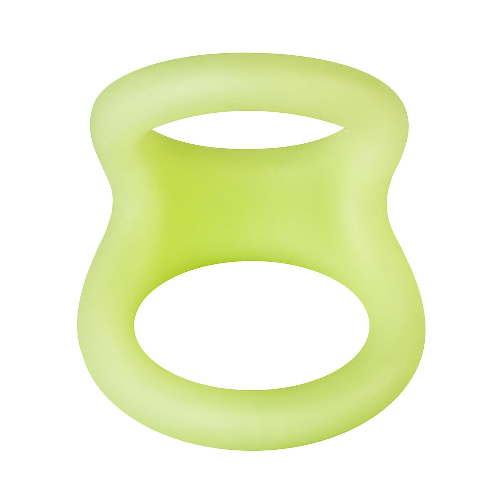 Forto F-22 Liquid Silicone Cock & Ball D-Ring Large Glow