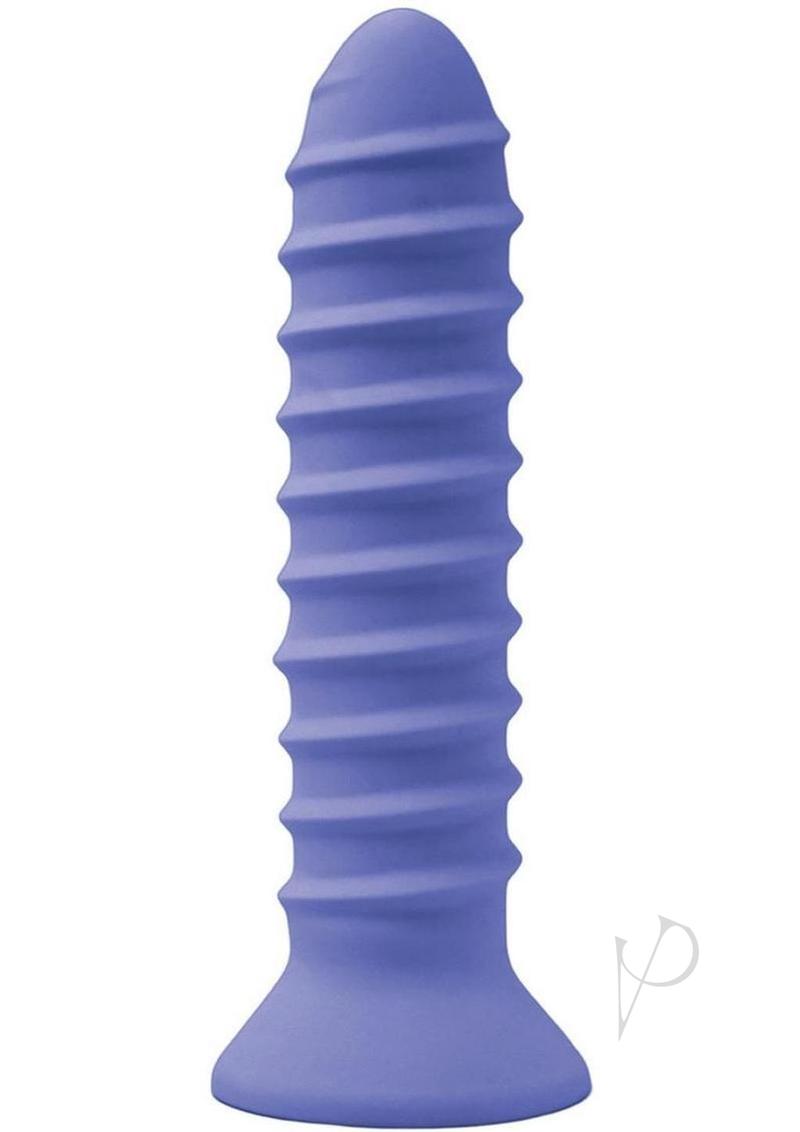 Wet Dreams Screwjob Silicone Screw Shape Vibrator Purple showcasing its spiral design and vibrant color.
