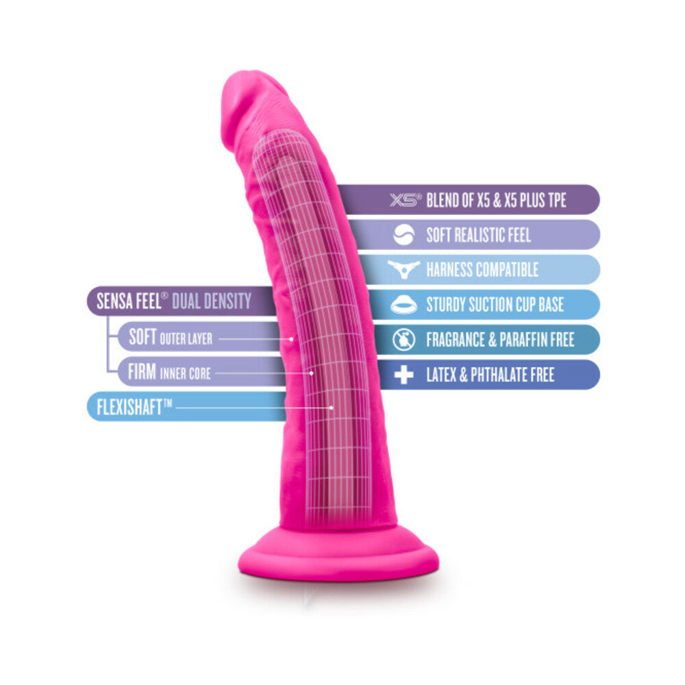 Blush Au Naturel Bold Jack 7 inches Posable Dual Density Dildo with Suction Cup Pink