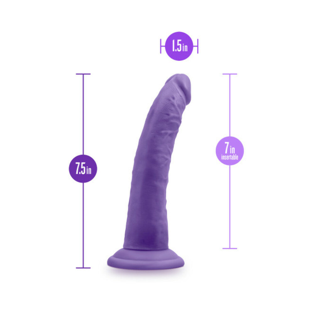 Blush Au Naturel Bold Jack 7 inches Posable Dual Density Dildo with Suction Cup Purple