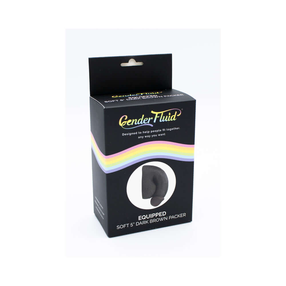 Gender Fluid Equipped Soft Packer 5 inches Dark Brown