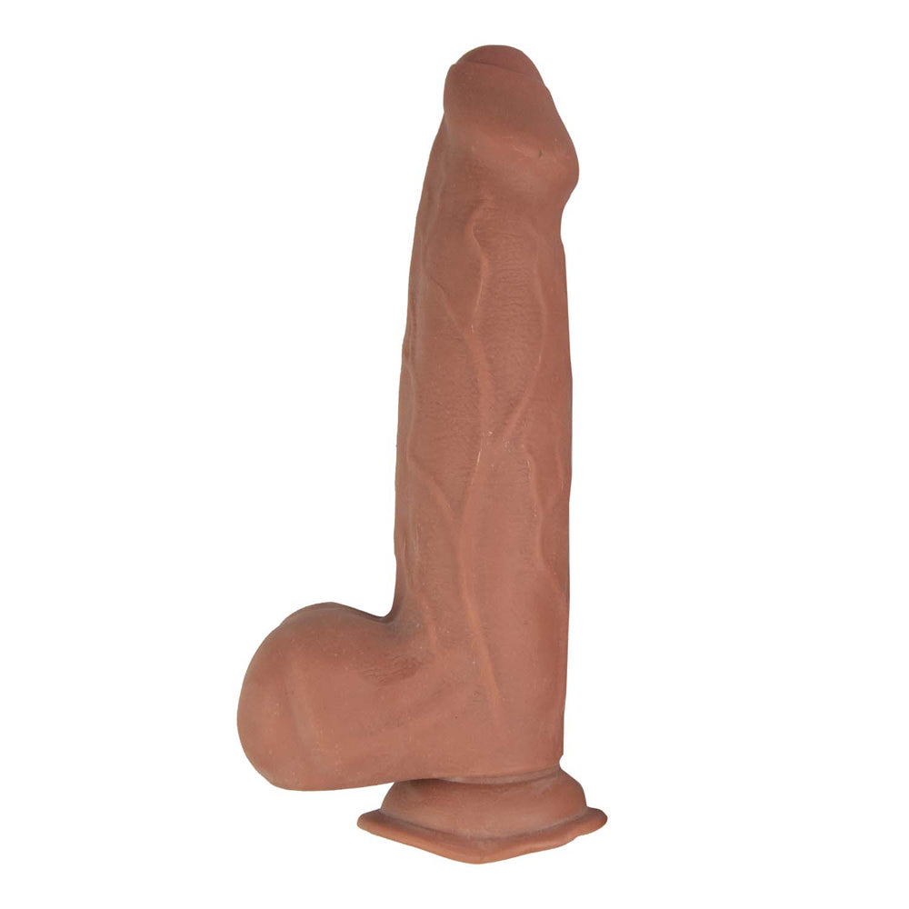 Realcocks Dual Layered Uncut Slider Thick Shaft 9.25 inches Brown