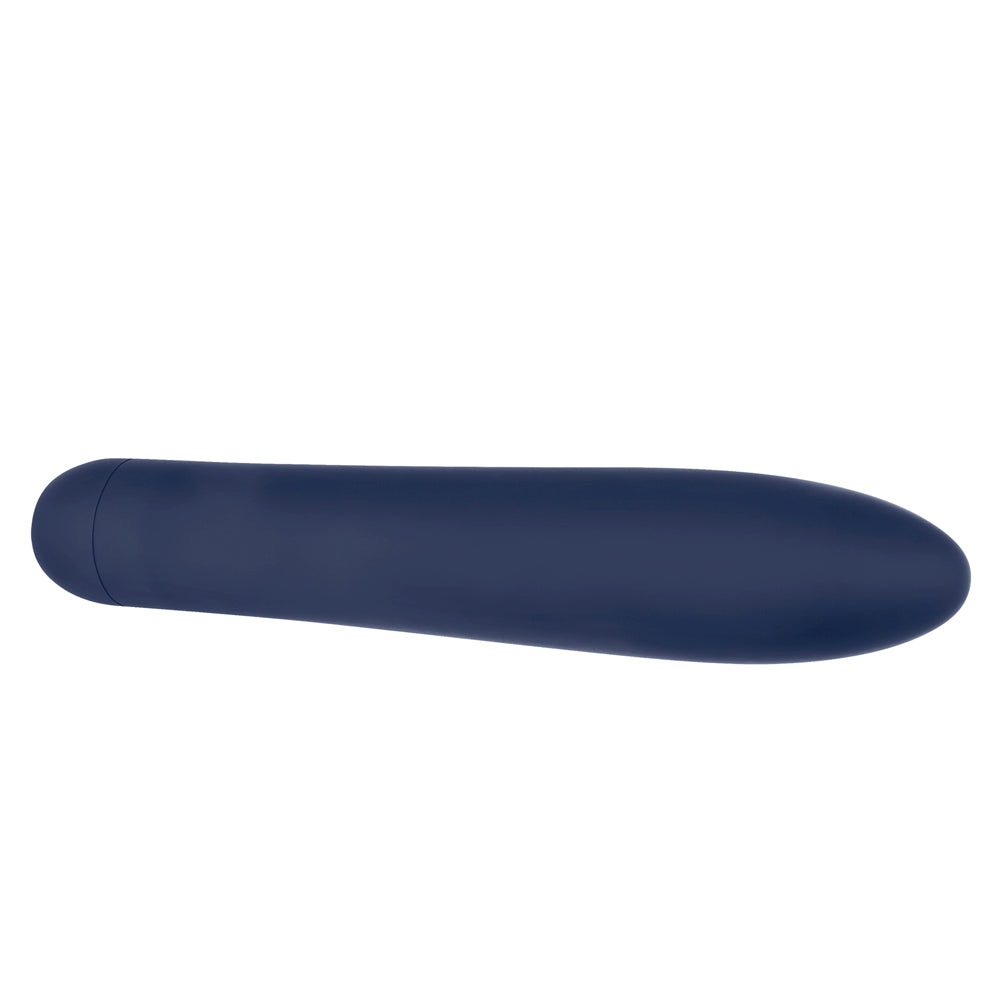 Straight Forward Rechargeable Silicone Vibrator Blue - sleek design and body-safe material for pleasure.