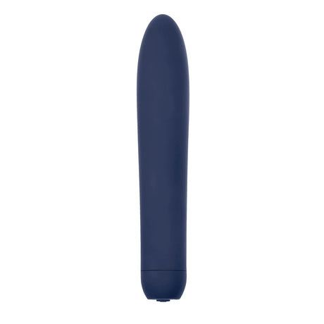 Straight Forward Rechargeable Silicone Vibrator Blue in a sleek design for intimate pleasure.