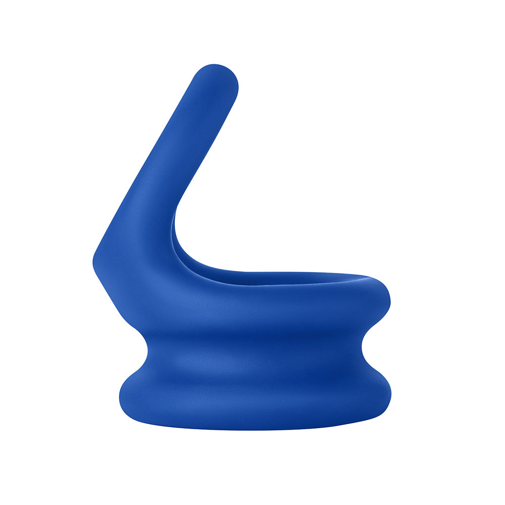 Forto F-20 Liquid Silicone Cockring & Ball Stretcher Medium Blue