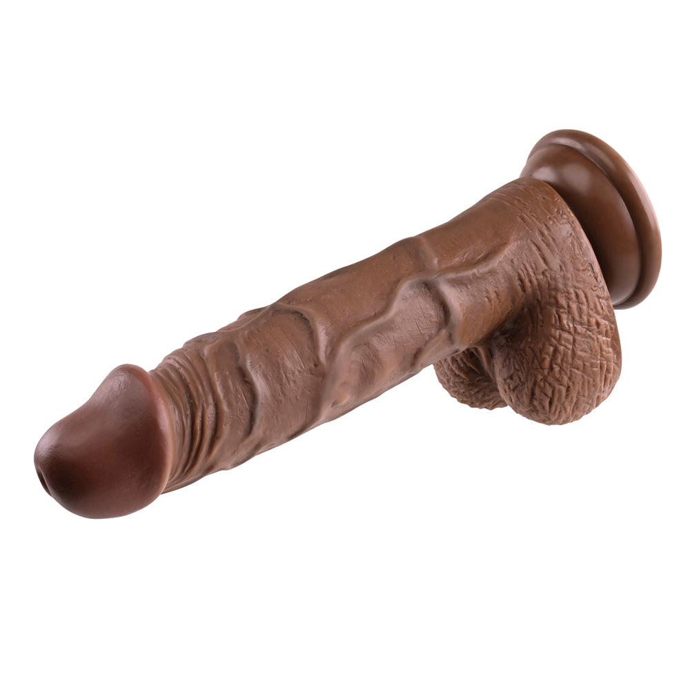 Evolved Realistic 8 inches Dildo With Balls Brown