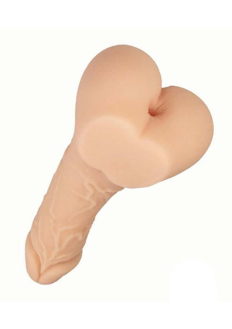 Always Horny Self-Lubricating Masturbator & Penis Sleeve 9 inch Beige close-up view showcasing realistic design.