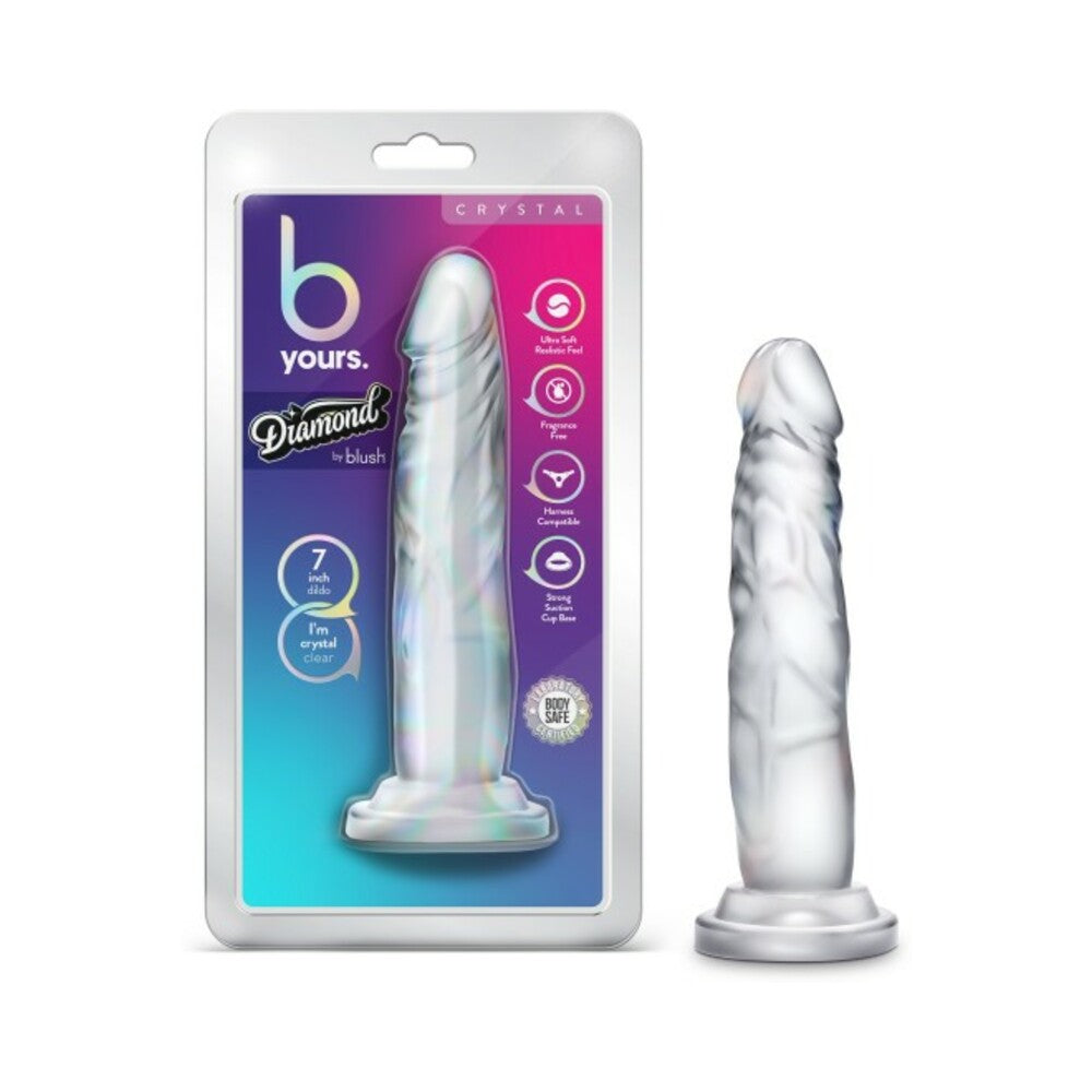 B Yours Diamond Crystal 7 inches Dildo Clear