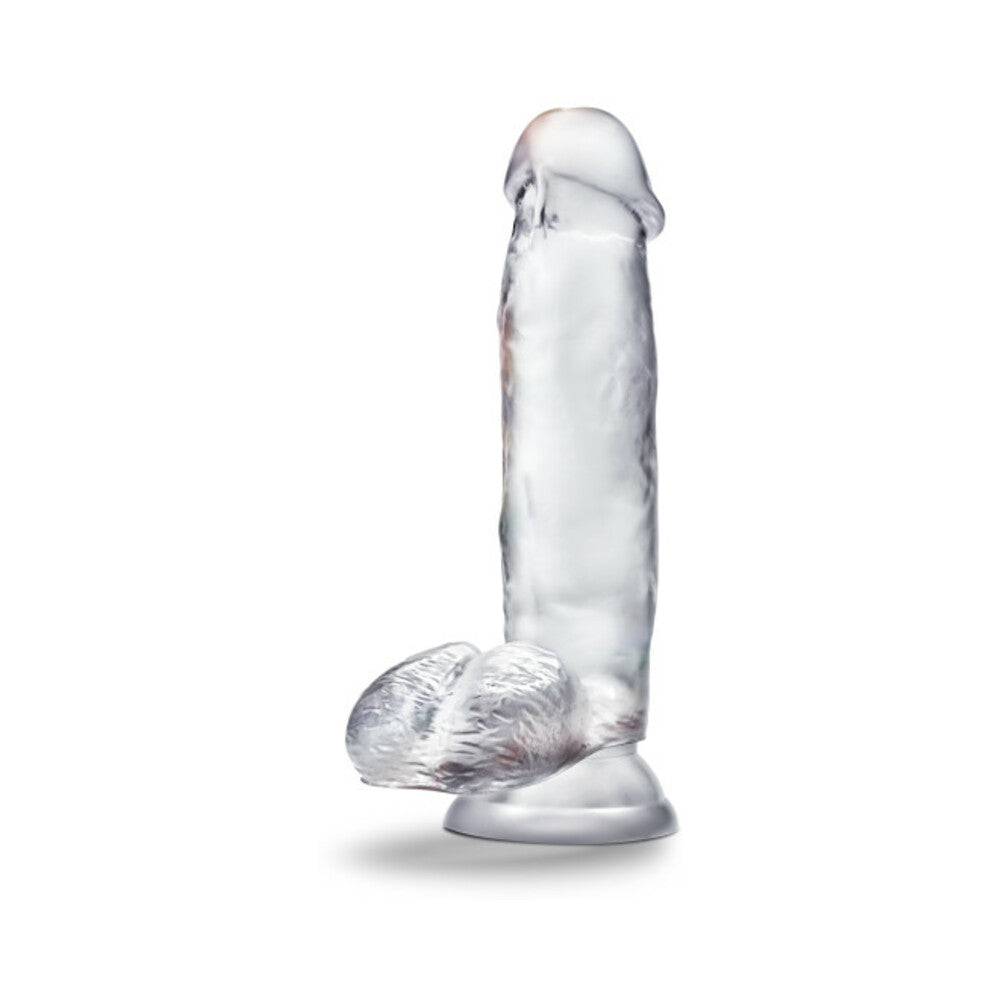 B Yours Diamond Gleam 7 inches Dildo with Balls Clear