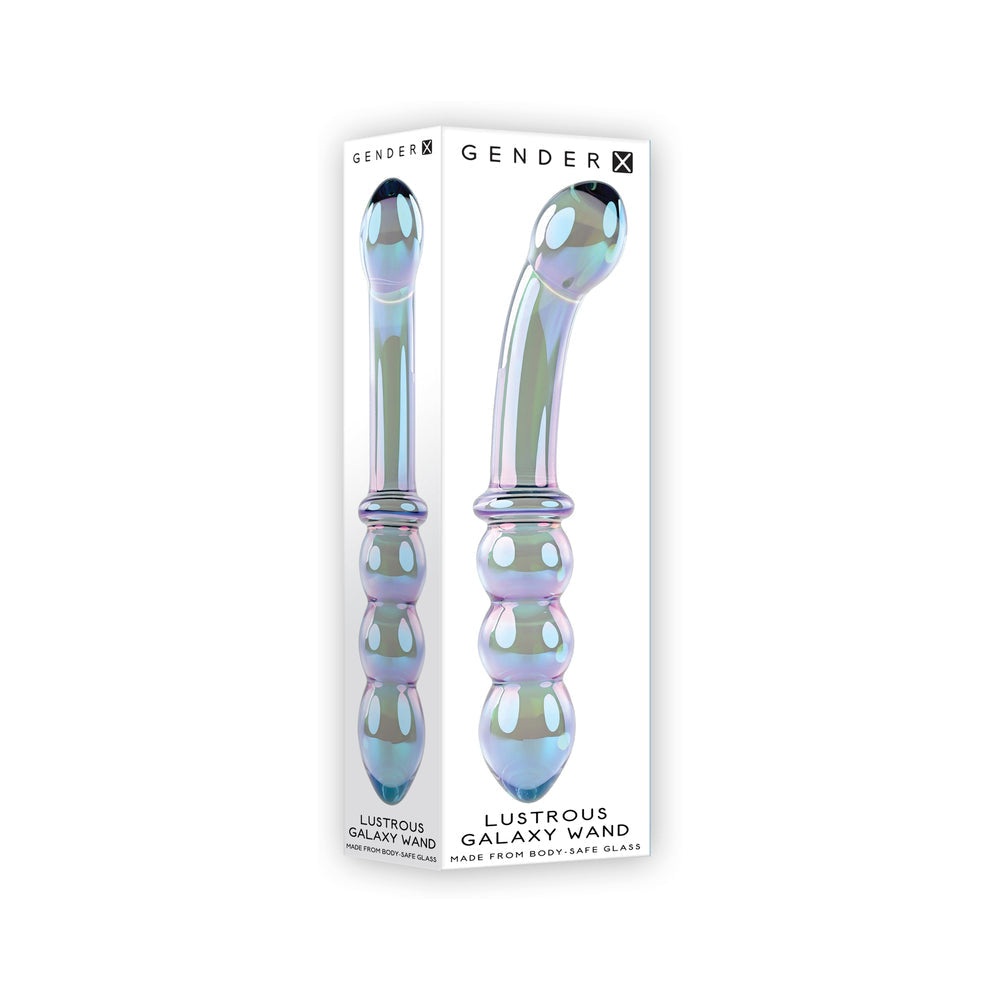 Gender X Lustrous Galaxy Wand 7.3 inches Dual-Ended Glass Dildo Multi-Color