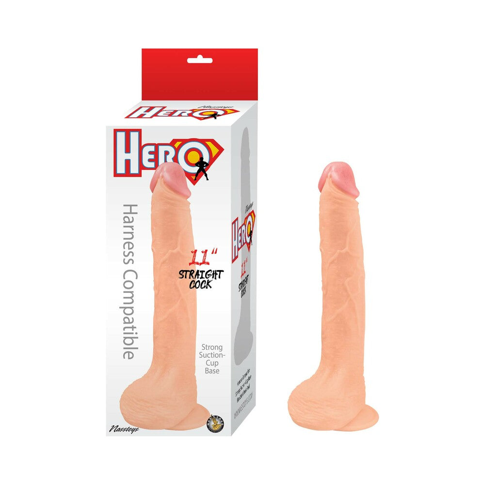 Hero Straight Cock 11 inches White