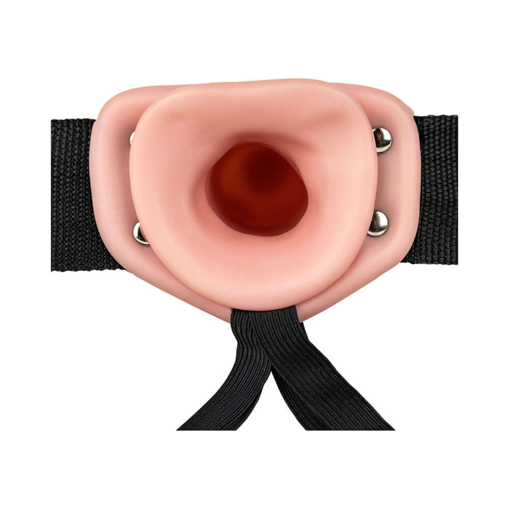 RealRock Realistic 8 inches Hollow Strap-On Beige
