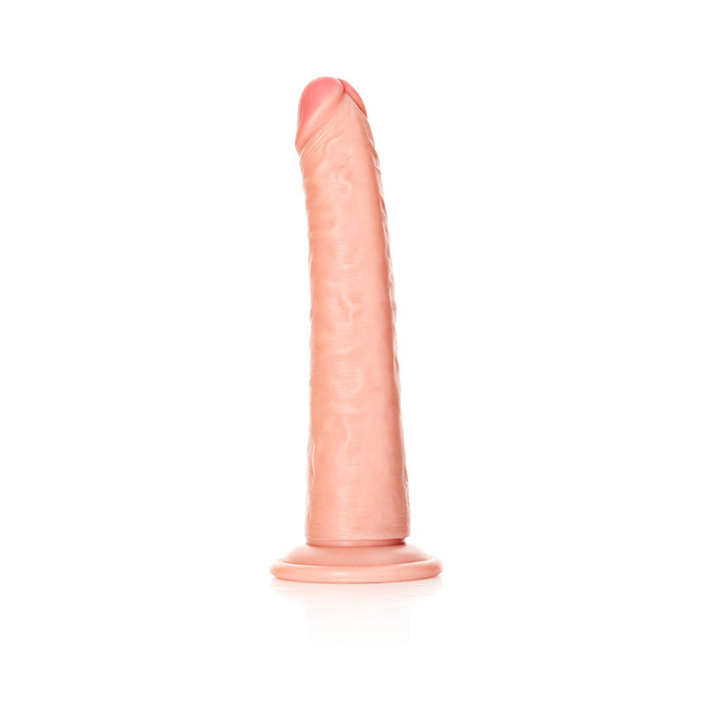 RealRock Realistic 8 inches Slim Dildo With Suction Cup Beige