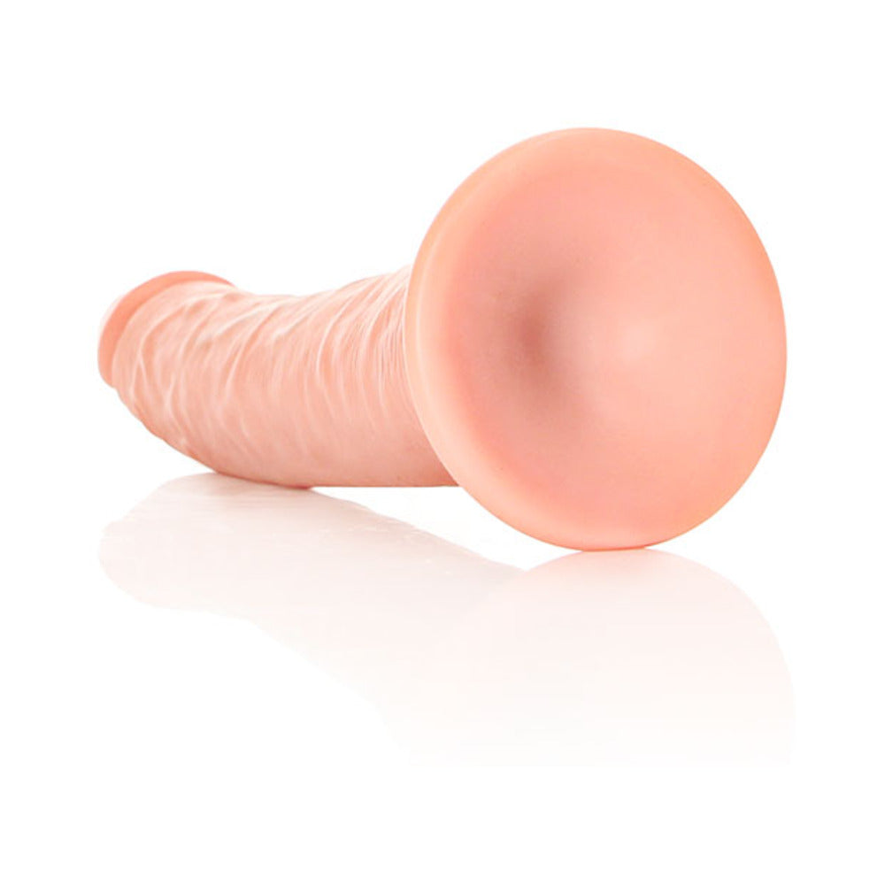 RealRock Realistic 8 inches Slim Dildo With Suction Cup Beige