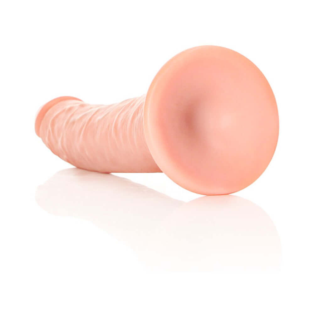 RealRock Realistic 8 inches Slim Dildo With Suction Cup Beige