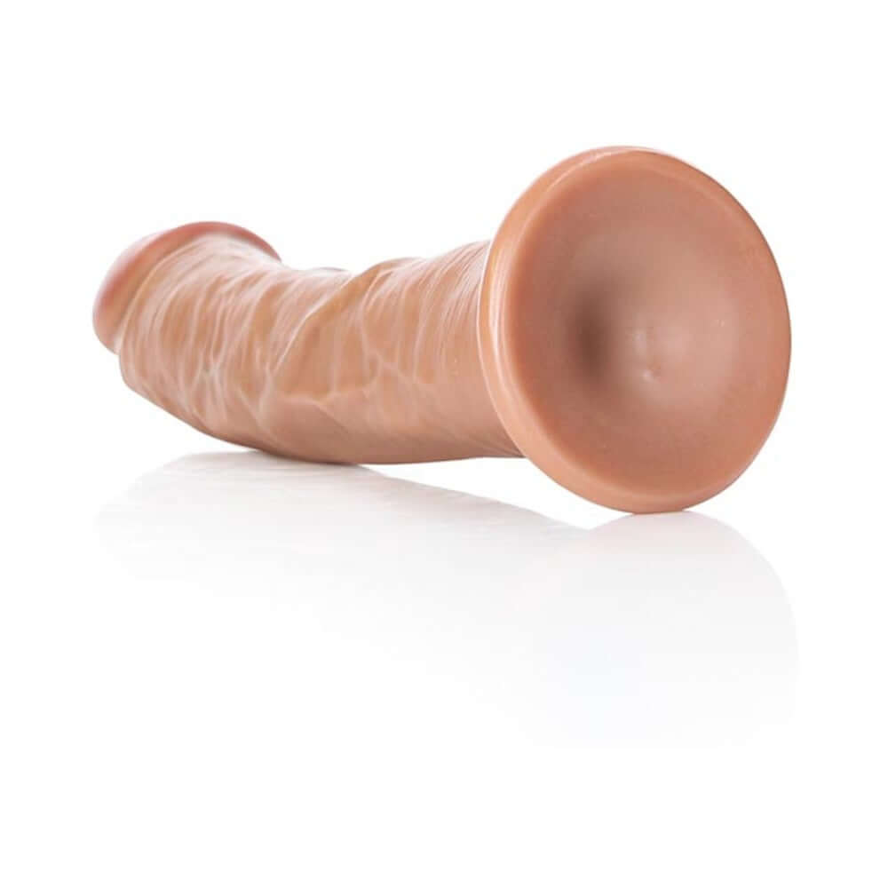 RealRock Realistic 8 inches Curved Dildo With Suction Cup Tan