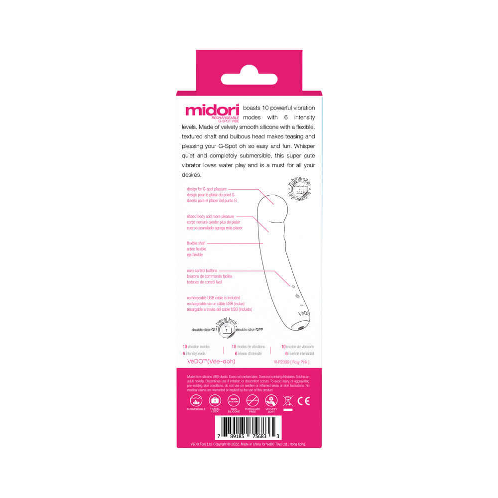 VeDO Midori Rechargeable G-Spot Vibe Pink