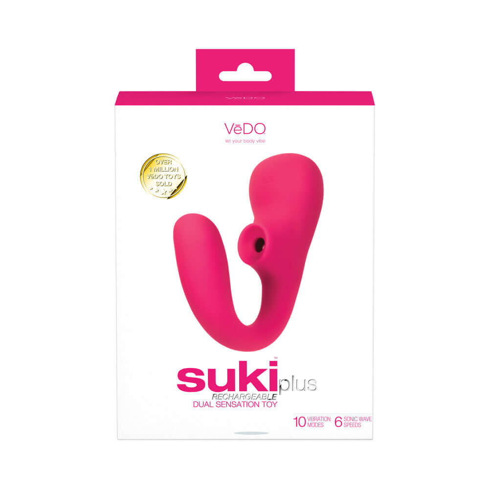 VeDO Suki Plus Rechargeable Dual Sonic Vibe Foxy Pink