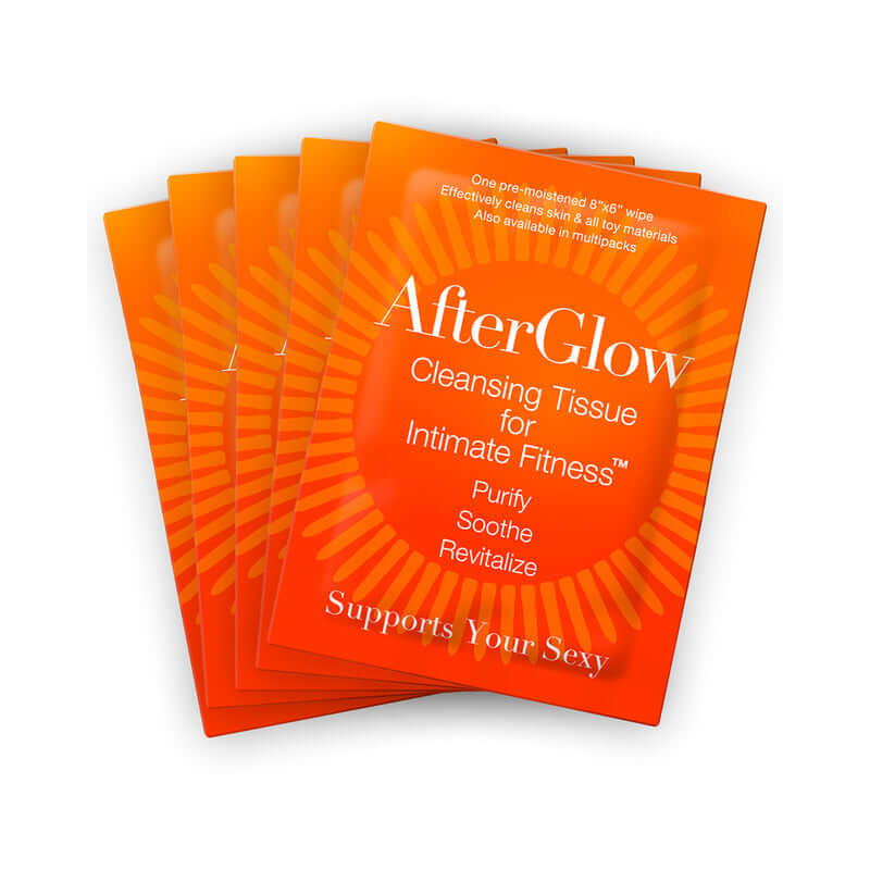 AfterGlow Cleansing Tissues for Intimate Fitness Singles 50-Pack